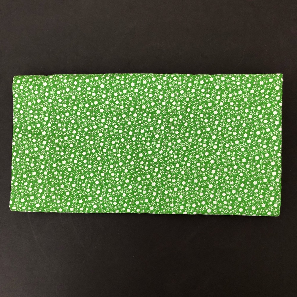 Vintage Fabric Green Floral Cotton 36” x 106” Crafting
